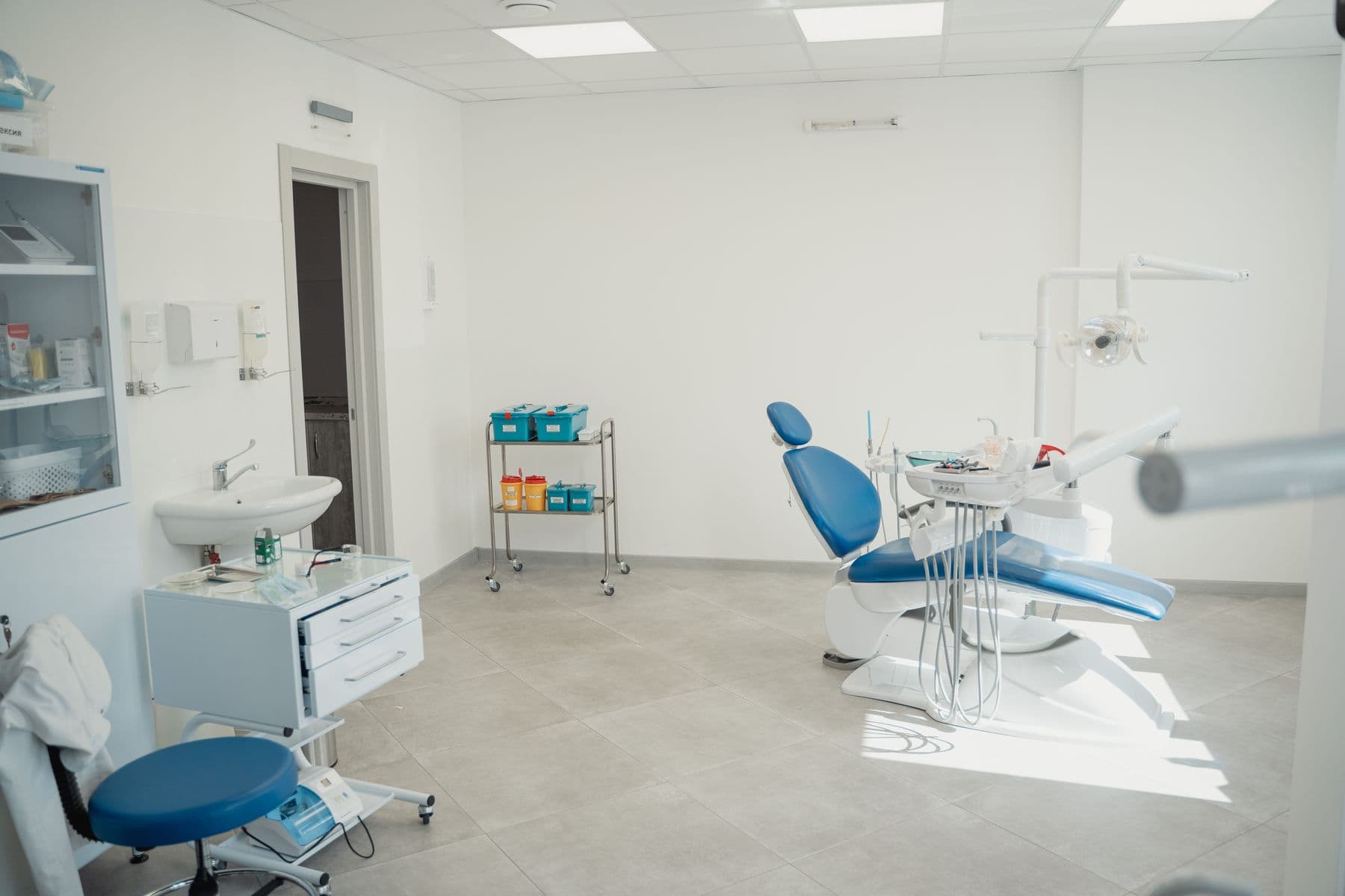 Prepared dental clinic interior