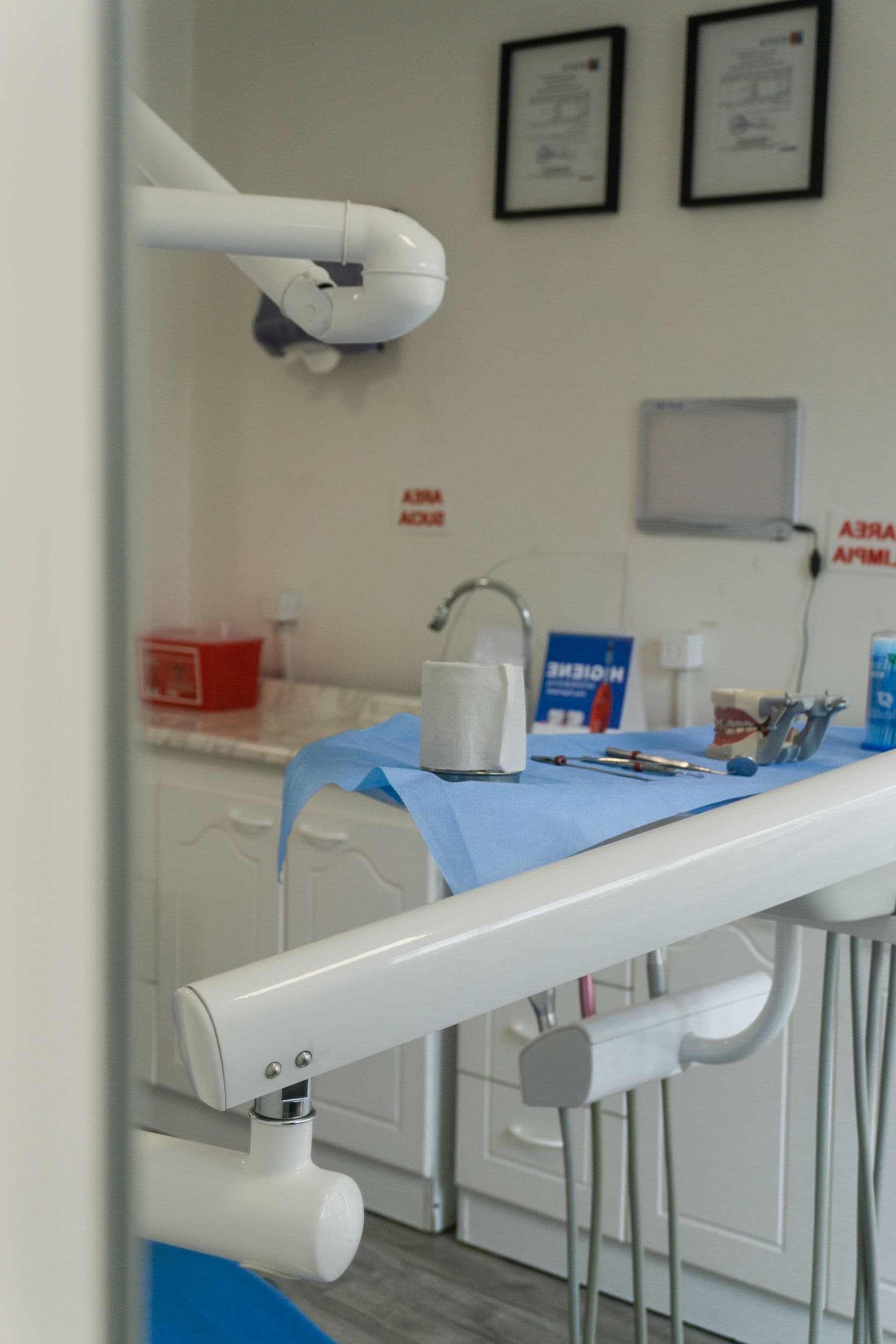 Prepared dental treatment room